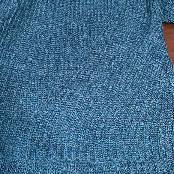 Faded Glory Aqua Baltic Sea Shawl Collar High Low Womens Sweater Size XL (16-18) - Picture 16 of 16